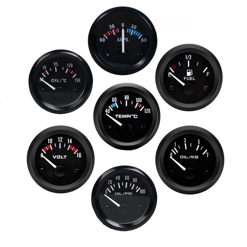 Car Accessories 2" Automobile Car Gauge 52mm 8~16V Vehicle Meter Fuel Voltmeter/Oil Press Car Gauges