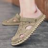 Fashion New Genuine Leather Men Sandals Summer Quality Beach Slippers Casual Sneakers Outdoor Roman Beach Hand Sewn In Baotou