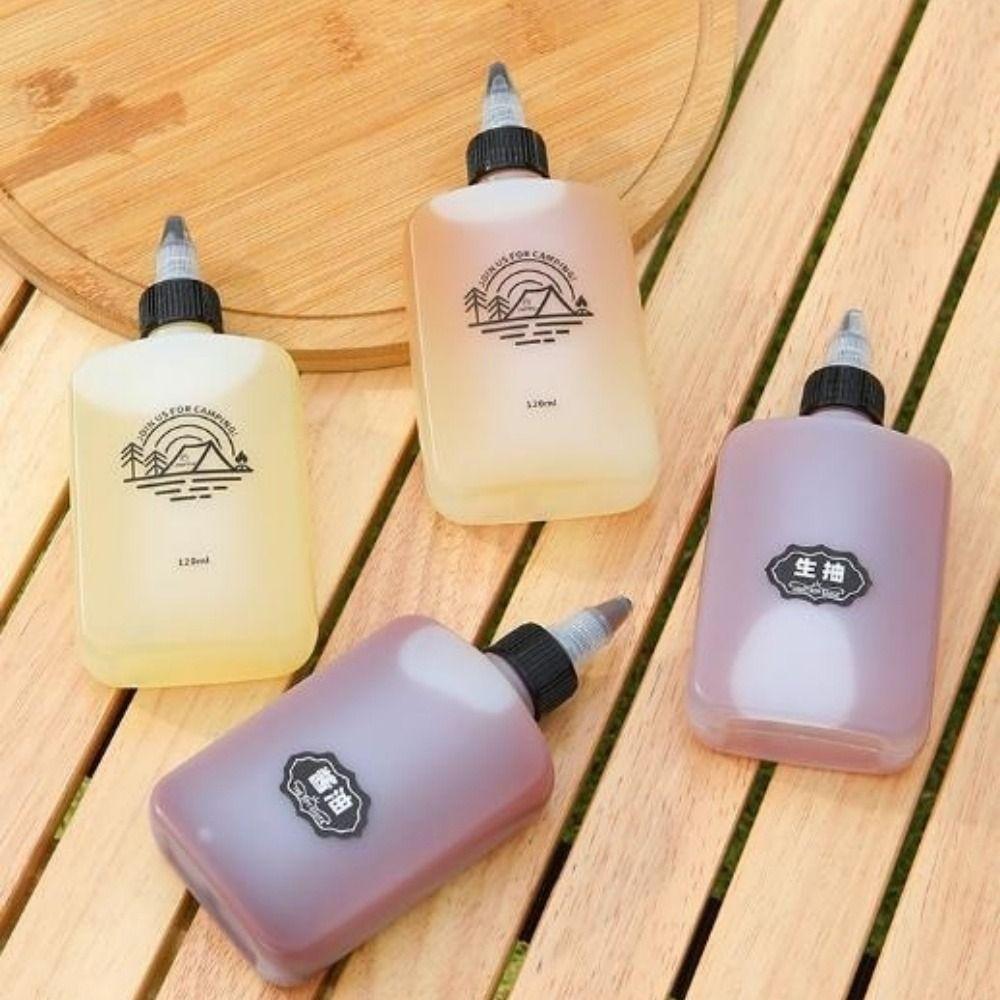 1/2/3/4/5pcs 120ML Camping Seasoning Bottle Portable 6*2.5*13.5cm Seasoning Jar Squeeze Bottle Oil Pots Storage Boxes