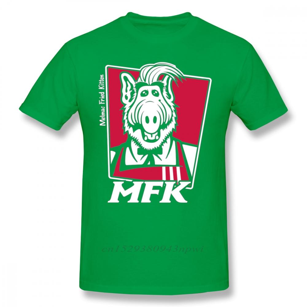 Funny Melmac Fried Kitten Alf Tee Shirt Harajuku Unisex Cartoon Graphic Print T Shirt 100 Cotton Plus Size TShirt