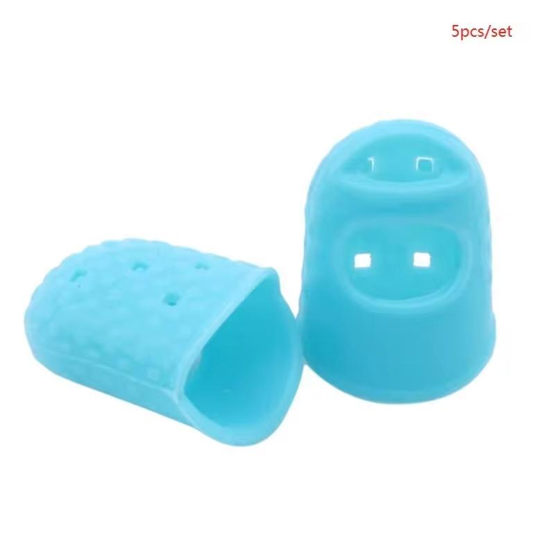 

5 шт./компл. утолщенный универсальный силиконовый чехол для гитарных струн, защитный чехол для пальцев, износостойкий и нескользящий