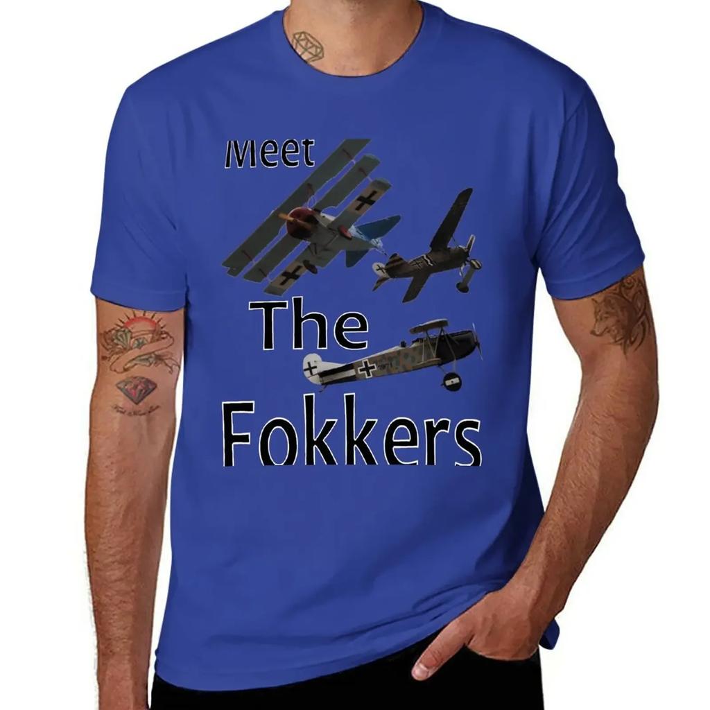 Meet The Fokkers Parody Design T-Shirt quick-drying customizeds mens t shirt