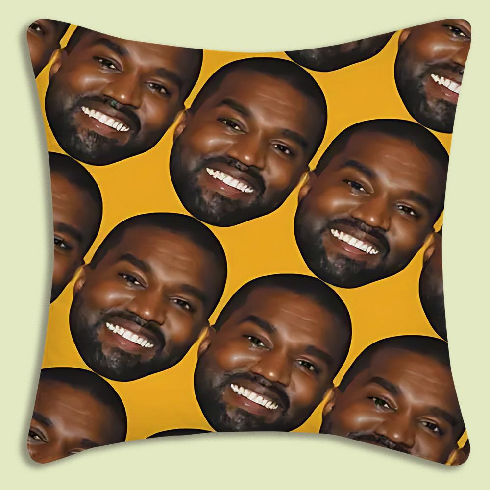 Funny Kanye West Meme Pillow Covers Cartoon Sofa Decorative Home Double-Sided Printing Short Plush Cute Cushion Cover