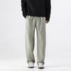 American Retro Sweatpants Men's Summer New Straight Wide-leg Sports Casual Pants Black Light Flower Gray Coffee