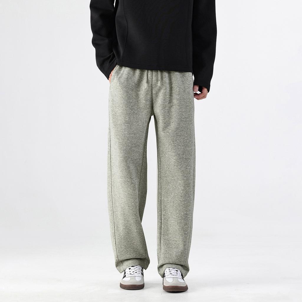 American Retro Sweatpants Men's Summer New Straight Wide-leg Sports Casual Pants Black Light Flower Gray Coffee