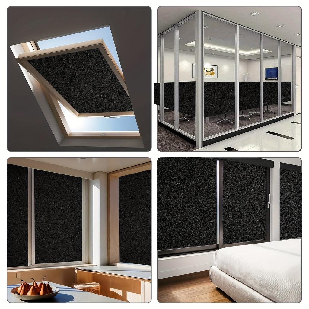 Hot-Selling Frosted Privacy Window Film, Anti-Glare Blackout Heat Blocking, Removable No Residue Easy Stick for Home Office Car