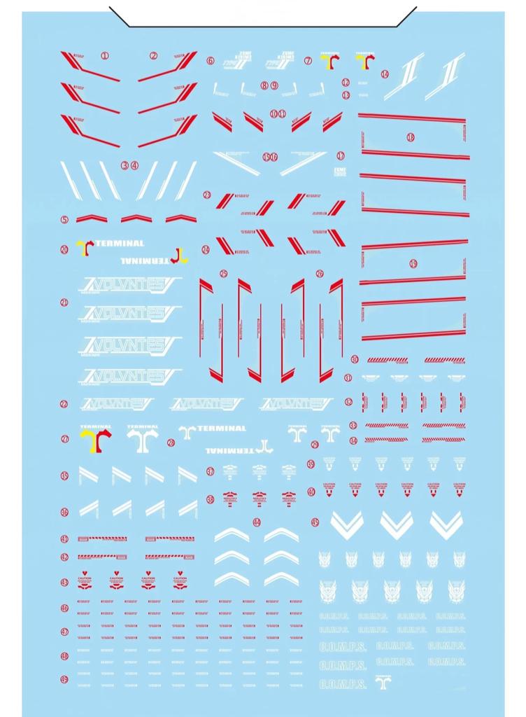 HG Infinite Justice Gundam HG RG MG PG RE HiRM Robot Plastic Model Water Transfer Decals (For 1/144 Nishiki) [Used]