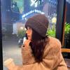 Women's Autumn and Winter Hats, Star Wool Knitted Hats, Thermal Bald Hats