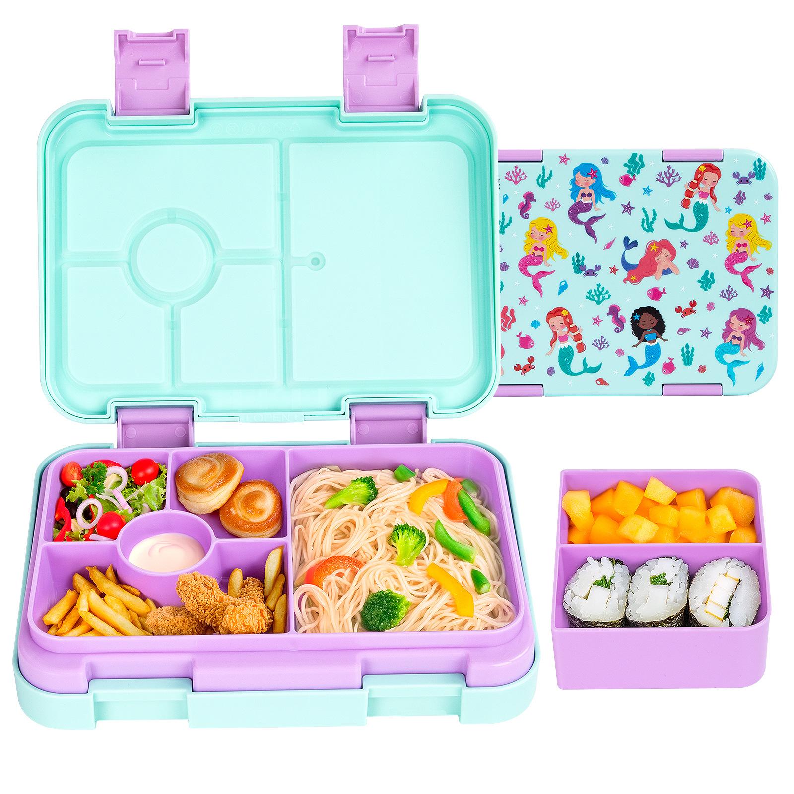 

Food Grade Portable Lunch Box Lunchbox School Microwave heating Children Cartoon Bento High-capacity Kid Double Buckle Lunch Box