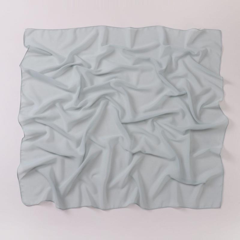 Monochrome Chiffon Square Scarf Ethnic Head Wrap For Women