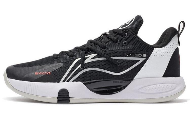 Li Ning Speed 8 Basketball Shoes Men s Low Top Black/Standard White ABPS003-2 45