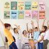 12Pcs Spring Bulletin Board for Classroom Motivational Poster Flower Poster Bulletin Board When We Learn We Grow pirational Green Plant Positive