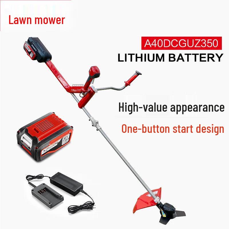 High-Power Cordless Electric Lawn Mower & Trimmer
