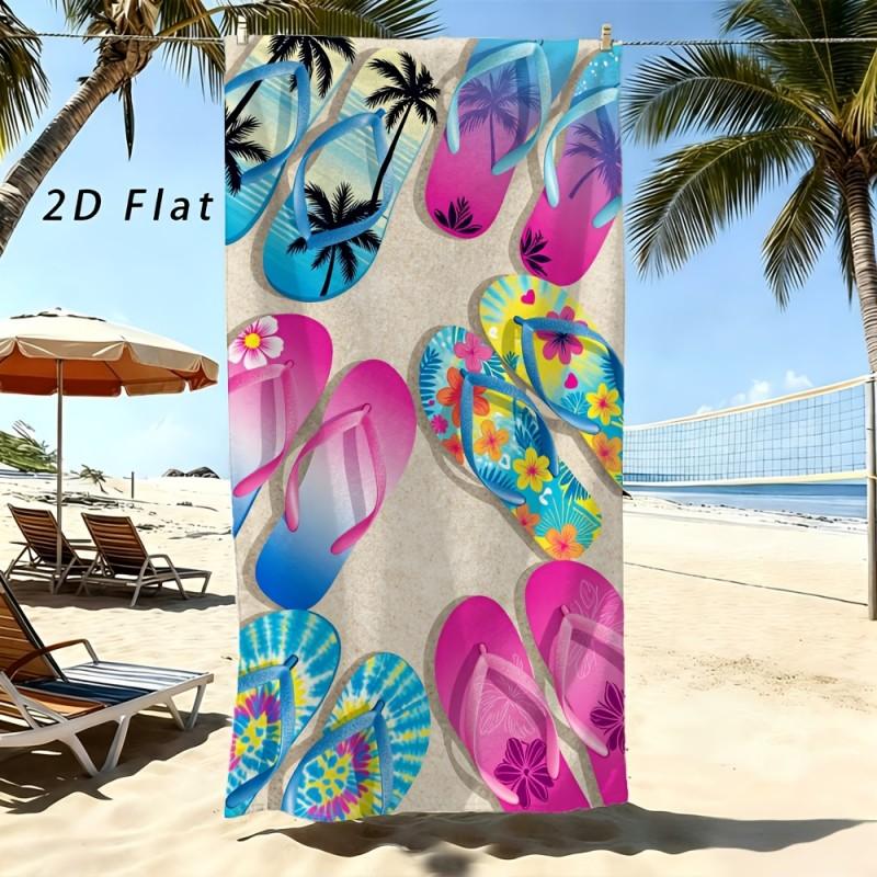 Tropical Coconut Palm Leaf Parasol Art Pink Beach Towel Quick Dry Absorbent Towel For Swimming Pool Beach Outdoor Daily Use