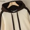 ZANZEA Women Hoodies Casual Loose Long Sleeve Pullover Sweatshirt