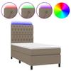 VidaXL Slat Bed Base with Mattress and LED, Upholstered Bed, Single Bed, Adult Bed for Interior Bedroom, 3135073