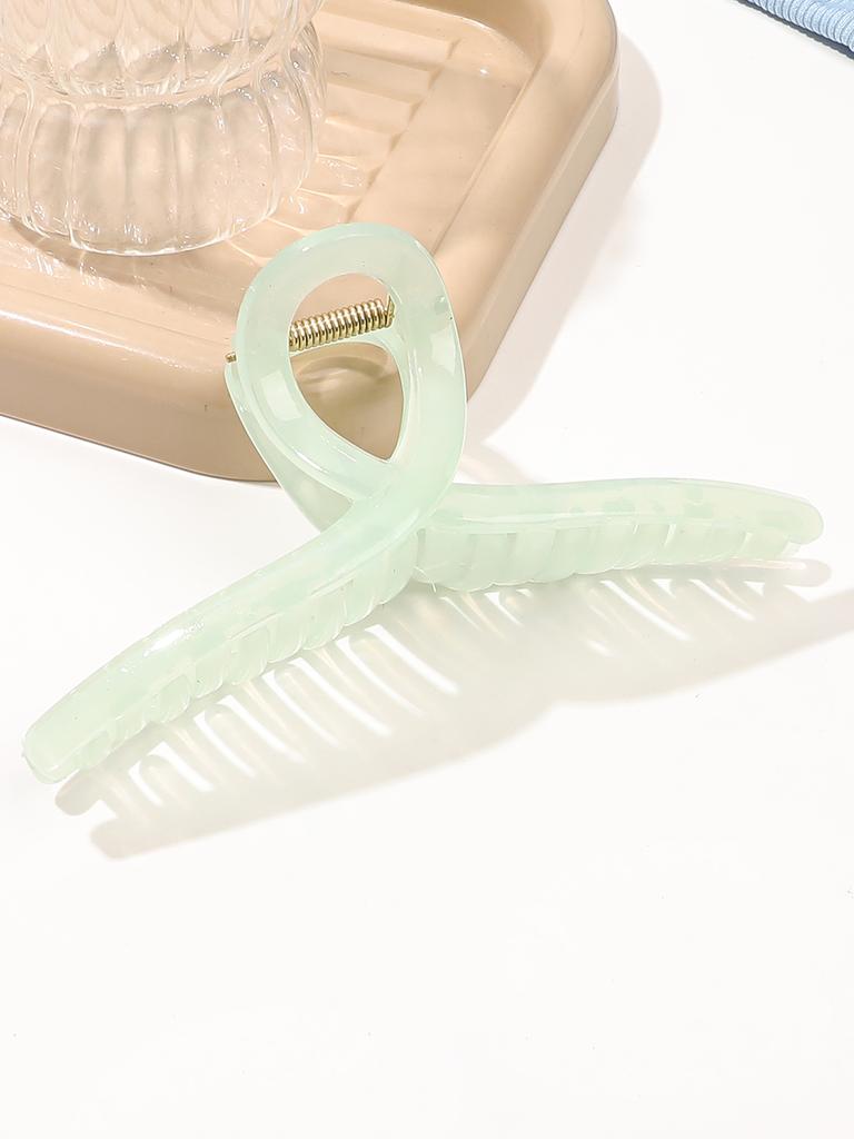 6pcs 13cm Large Jelly Color Cross Grab Clip Girls Square Transparent Shark Clip Back of Head Hair Volume Hair Clips