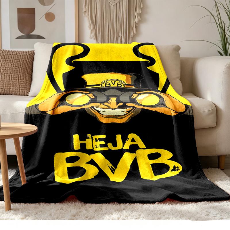 Borussia Dortmund Morbida e confortevole flanella Adatta per divani salotti campeggio all'aperto viaggi e fa anche un ottimo regalo di anniversario