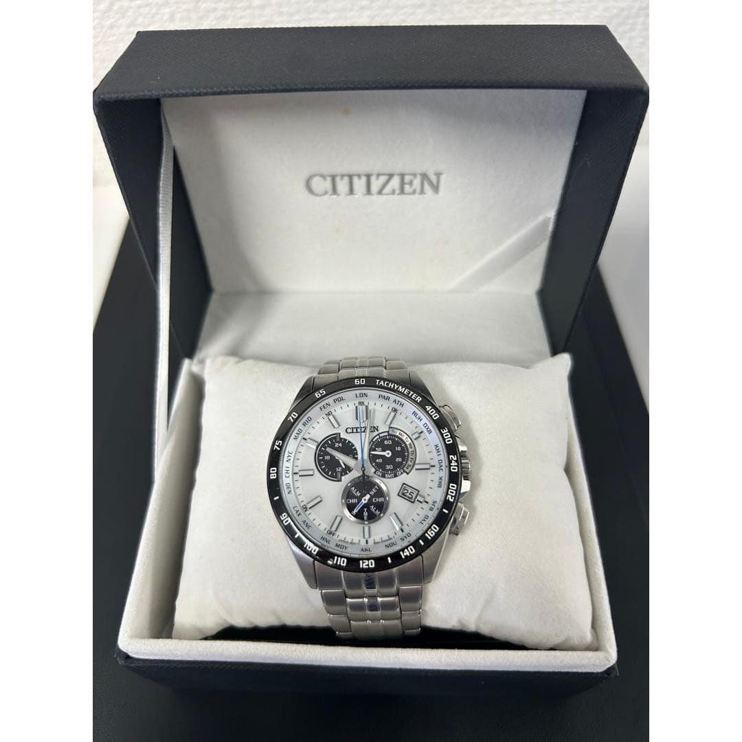 Used Citizen Eco Drive Radio Clock Panda CB5874-90A