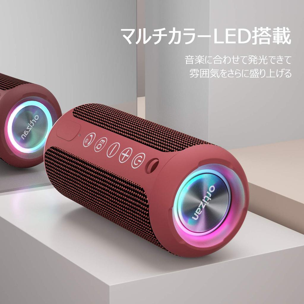 Ortizan Bluetooth-högtalare Vattentät IPX7 trådlös 30 timmars kontinuerlig uppspelning 24W-utgång Bluetooth-högtalare Stereo Portabelt Bluetooth-högtalarkort