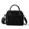 Corduroy Insulated Bento Lunch Bag for Office Workers - Stylish Handheld Design.