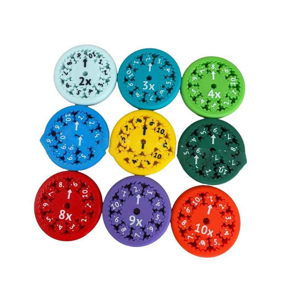 9Pcs Math Facts Educational Learning Toy Whirligig for Kids Chat Game