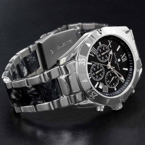Salvatore Marra Salvatore Marra Watch Men's Chronograph Acetate Combination Belt 20th Anniversary Limited Model Brand Ranking Watch Gift SM23105-SSBK