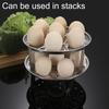 Steamed Egg Heat Rack Stackable Resistant 430 Stainless Steel 7 Holes Egg Steamer