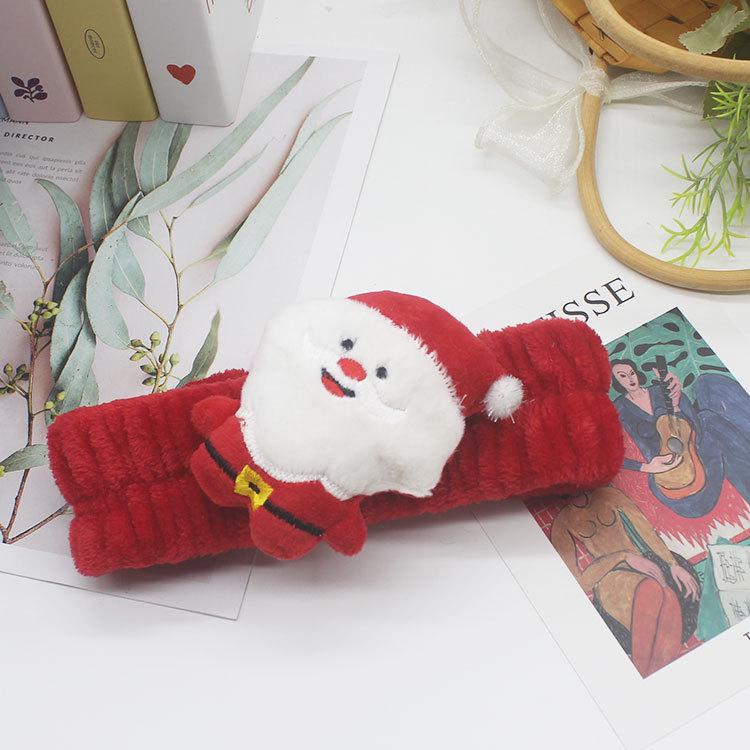 Plush Christmas Makeup Headband for Face Washing