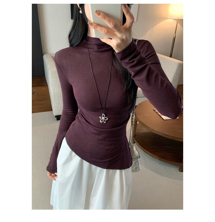Real Shot Women's Slim Fit High-Collar Long Sleeve T-Shirt - Autumn/Winter 2026 Collection