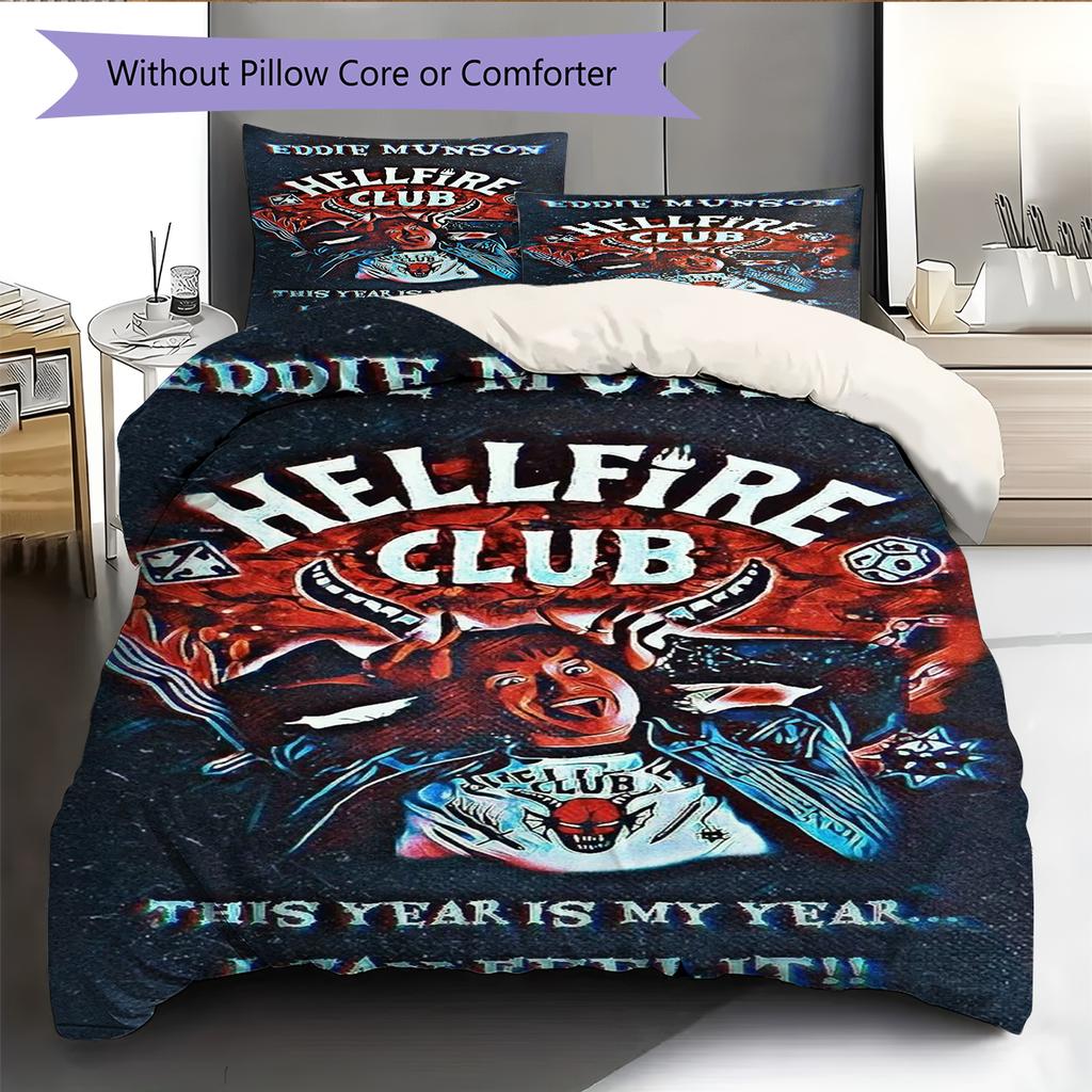 Cartoon Pattern Bedding Quilt Set Quilt Cover Pillowcase Home Decoration Birthday Gift (1 * Duvet Cover + 2 * Pillowcase, Without Core)