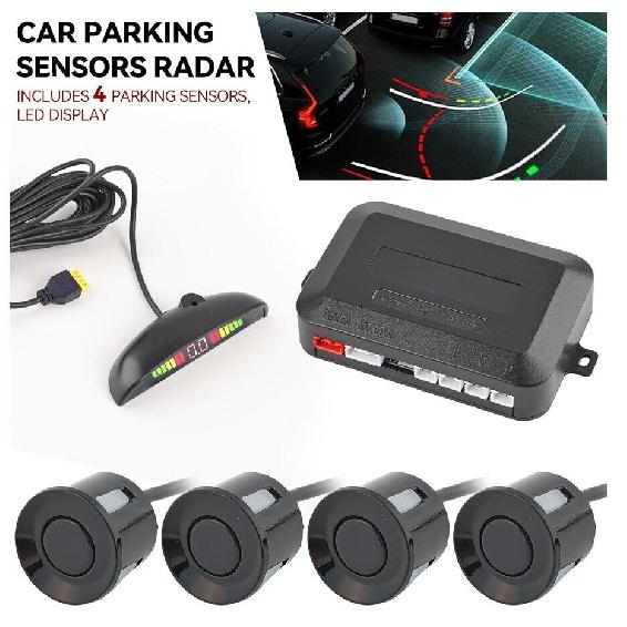 Car Auto 4Parking Backup Sensors Kit LED Display Reverse Rear Radar Sound System