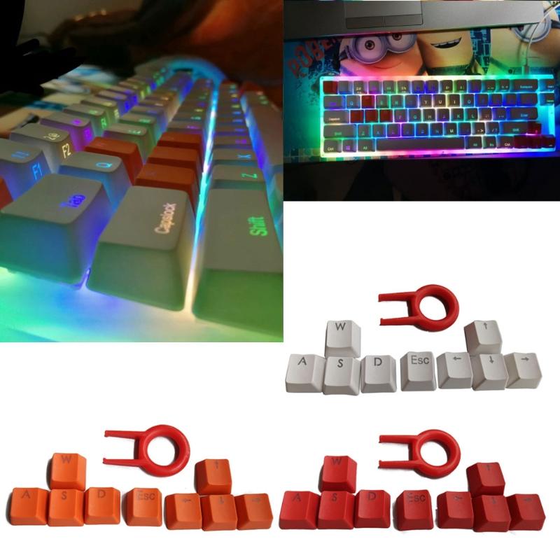 Backlit Keyboard Keycaps Fit for Cherry MX Switches WASD/ESC/Direction for Key Cap 9 Pcs Mechanical Gaming Keyboard for