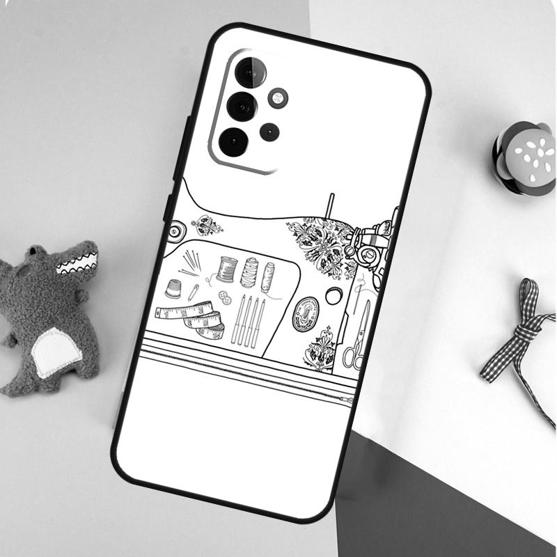 Sewing Machine For Samsung Galaxy A54 A34 A14 A55 A35 A15 A53 A33 A13 A05 A06 A16 A22 A32 A52 Phone Case