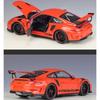 1/18 Scale Welly Porsche 911 GT3 RS Alloy Car Model Diecasts Metal Toy Vehicles Car Model High Simulation Collection Childrens Gifts