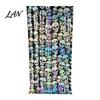 Halloween Background Skull Foil Fringe Curtain, Iridescent Disposable Tablecloth, Decorative Curtain Table Cover Tinsel Backdrop for Holiday