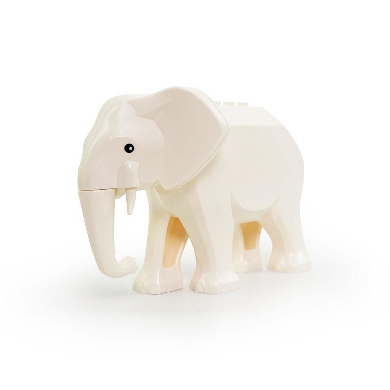 MOC Animal Scene Building Blocks Zoo Elephants Giraffes Chimpanzee Camels Goats Camel Parrots Pigeon Accessories Bricks Toys N09