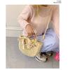 Small Fresh Flower Woven Bag 2025 New Style Seaside Vacation Beach Shoulder Portable Straw Vegetable Basket