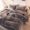 WOSTAR Winter warm milk velvet duvet cover 220x240 bedding set couple luxury double bed quilt cover twin full queen king size