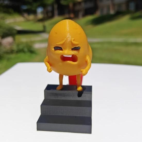 Pooping Potato Figurine 3D Printed Potato Become French Fries Ornament Desktop Potato And Fries Decoration Prank Gift for Fries Lovers