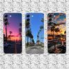 Travel Los Angeles California Phone Case For Samsung S24,30,21,22,23,20 FE,lite,PIus,Ultra,5G,Note,9,10 Transparent Cover