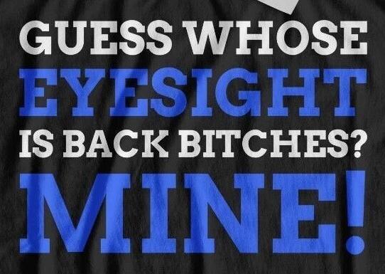 Unisex Funny Laser Eye Surgery T-Shirt Eyesight LASIK Gifts, Cataracts, Glaucoma XL