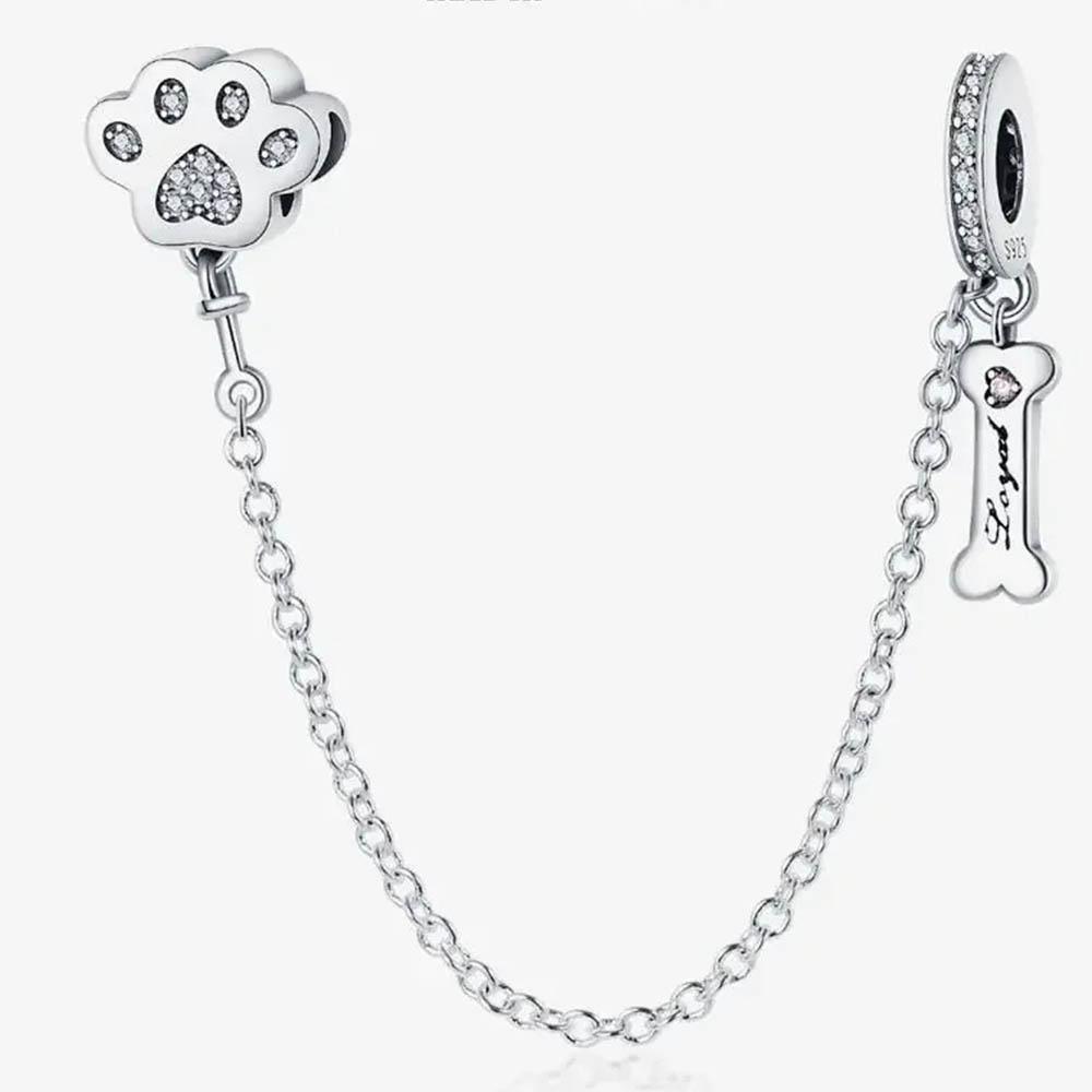 New In Color Zircon Angle Round Clip Bead Fit Pan Original Bracelet Women Copper Safety Chain Jewelry Gift