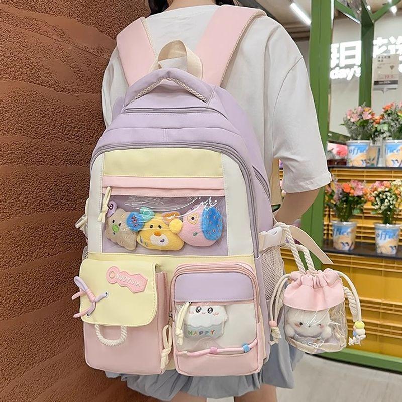 Junior High School Student Good-looking Primary School Student Cute Backpack Cartoon Backpack High School Student Large Capacity Lightweight Backpack