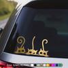 Lovely Cats Family Car Stickers Cartoon Animal Auto Accessories Bumper Rear Windshield Decoration Waterproof Vinyl Decals