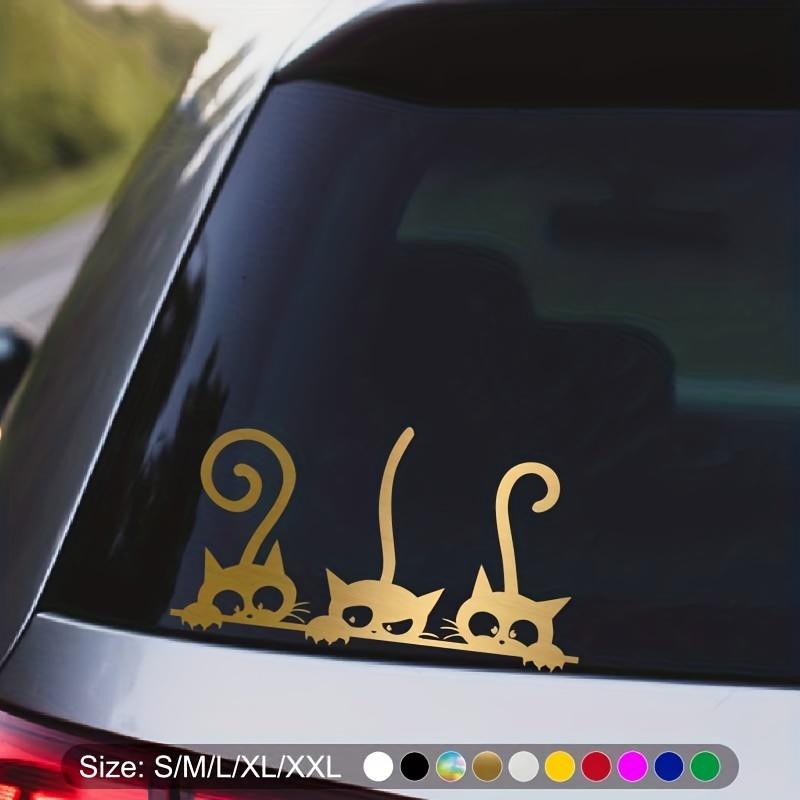 Lovely Cats Family Car Stickers Cartoon Animal Auto Accessories Bumper Rear Windshield Decoration Waterproof Vinyl Decals