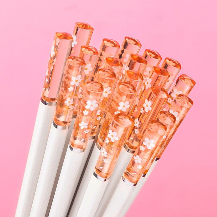 1/5 Par Alta Temperatura Resistente Antiderrapante Reutilizável Japonês Sakura Pauzinhos Domésticos para Sushi Hashi Food Sticks Talheres