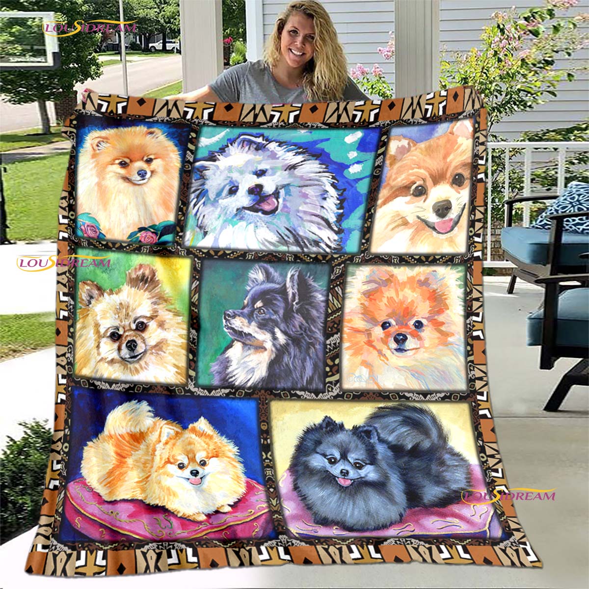 

Забавное животное, щенок, котенок, пони, мопс, волк, фланелевое одеяло с принтом для кроватей, походов, пикника, модное покрывало, пледы