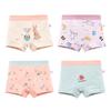 4Pcs Girls Cotton Boxer Briefs Cute Cartoon Print Soft Breathable Kids Underwear Comfort Flat Angle Shorts M-4XL
