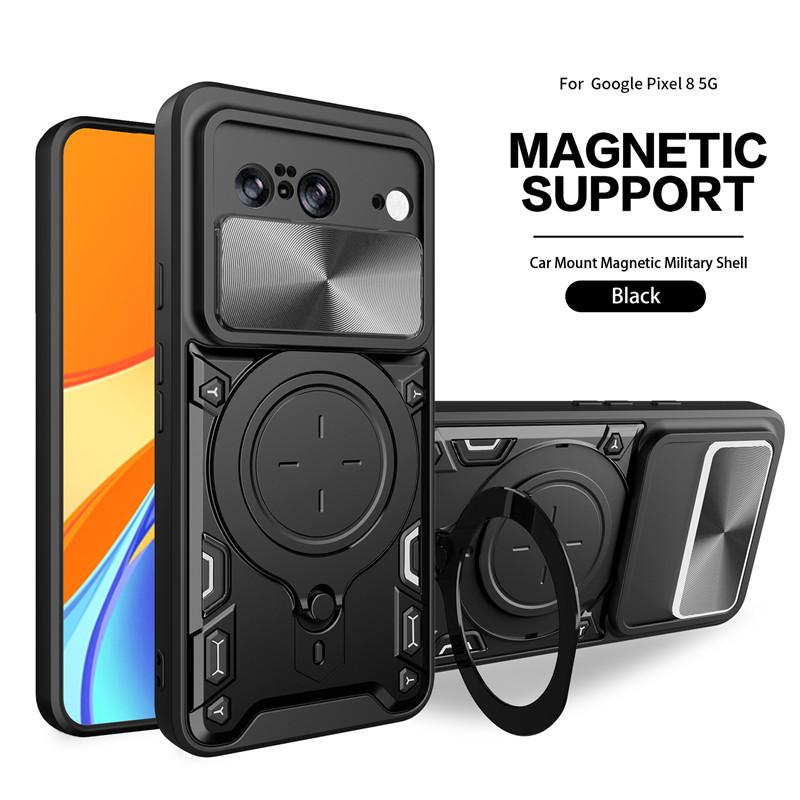 

Push-Window Magnetic Phone Case for Google Pixel 8/9A - Jiashang Protective Cover Pixel 8 Pro чёрный